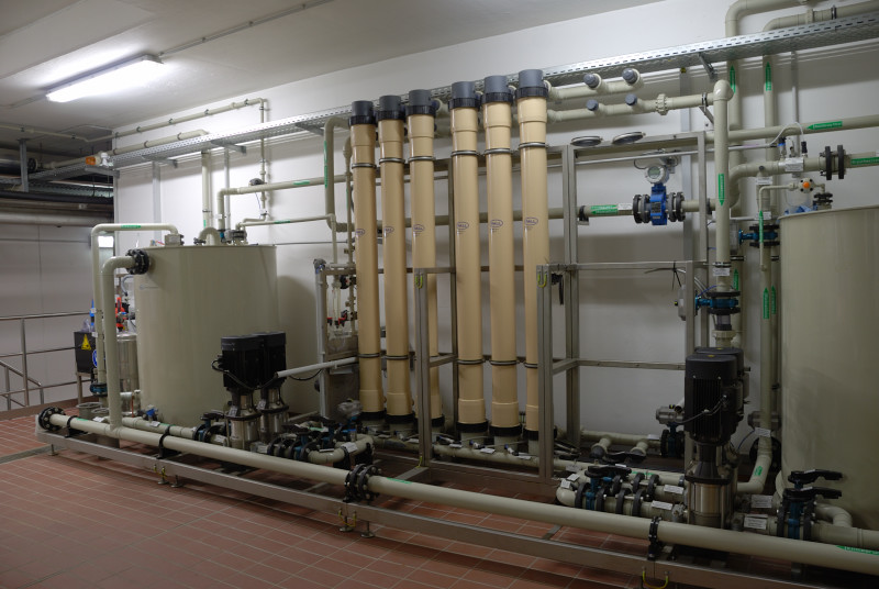 Microfiltrationsanlage zur Aufbereitung des Ablaufwassers zu Brauchwasser